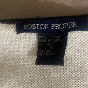 Boston Proper Cream Knit Top